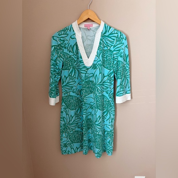 Rare Lilly Pulitzer Size XS Toucan Tango Joy Dress with pineapples - Picture 3 of 4